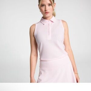 NWT Calia Renew Sleeveless Luminous Pink Polo Golf Tennis Top Sz XL $48